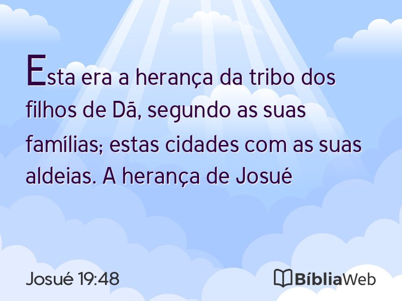 Josué 19:48 em imagem para compartilhar