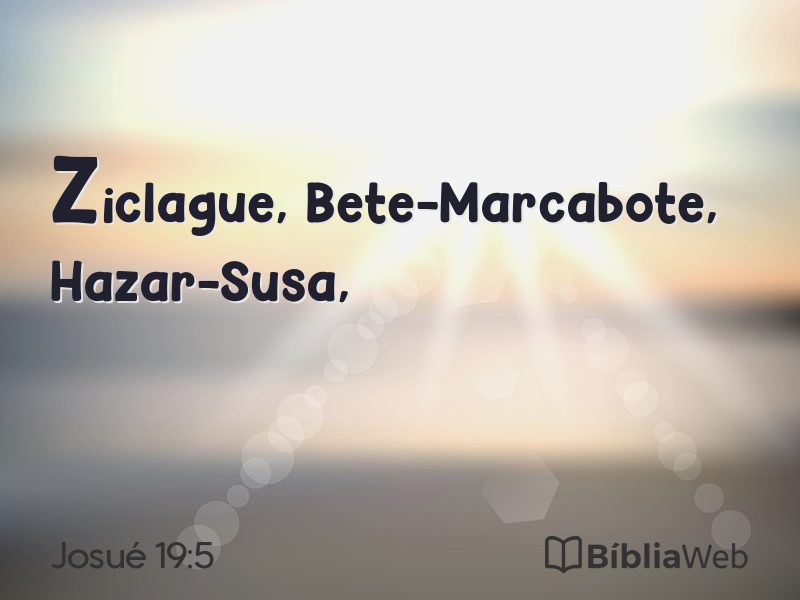 Josué 19:5 em imagem para compartilhar