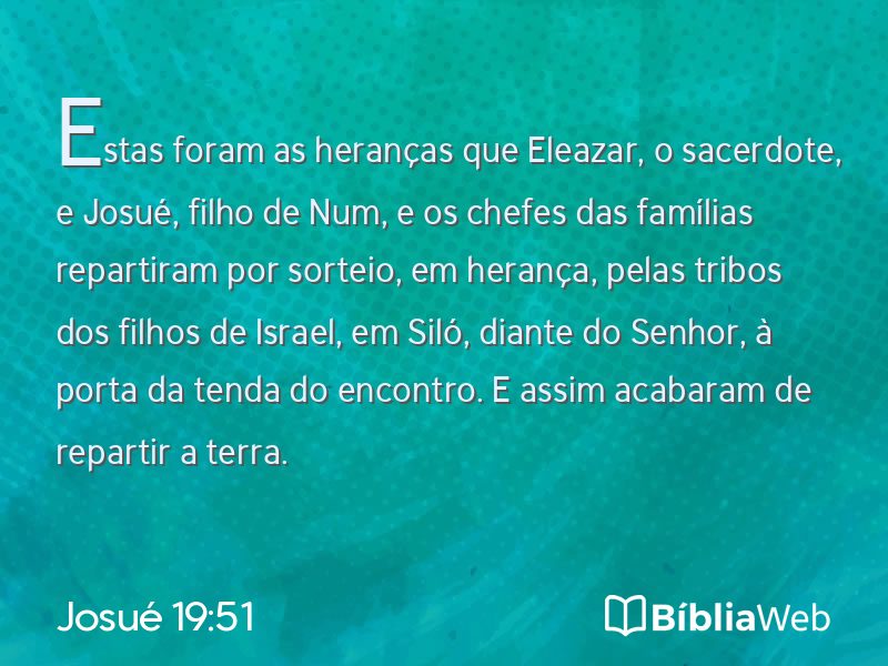 Josué 19:51 em imagem para compartilhar