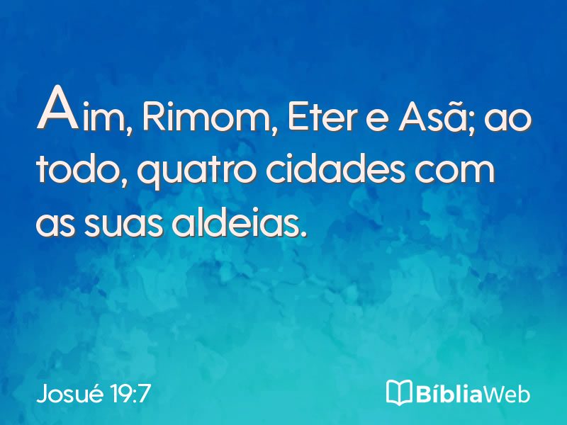 Josué 19:7 em imagem para compartilhar