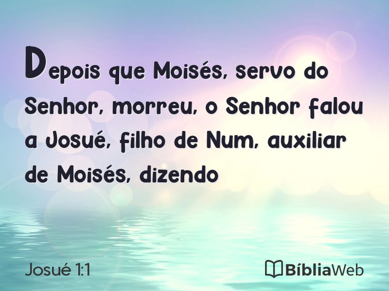 Josué 1:1 em imagem para compartilhar