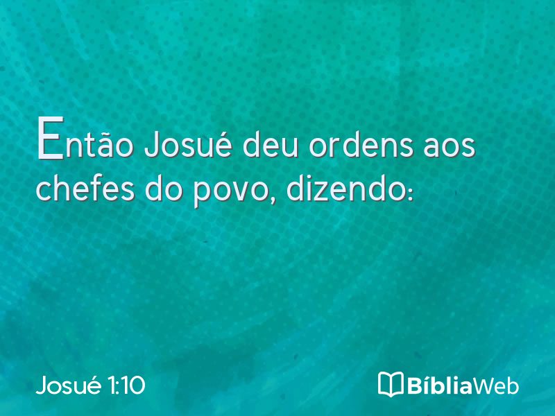 Josué 1:10 em imagem para compartilhar