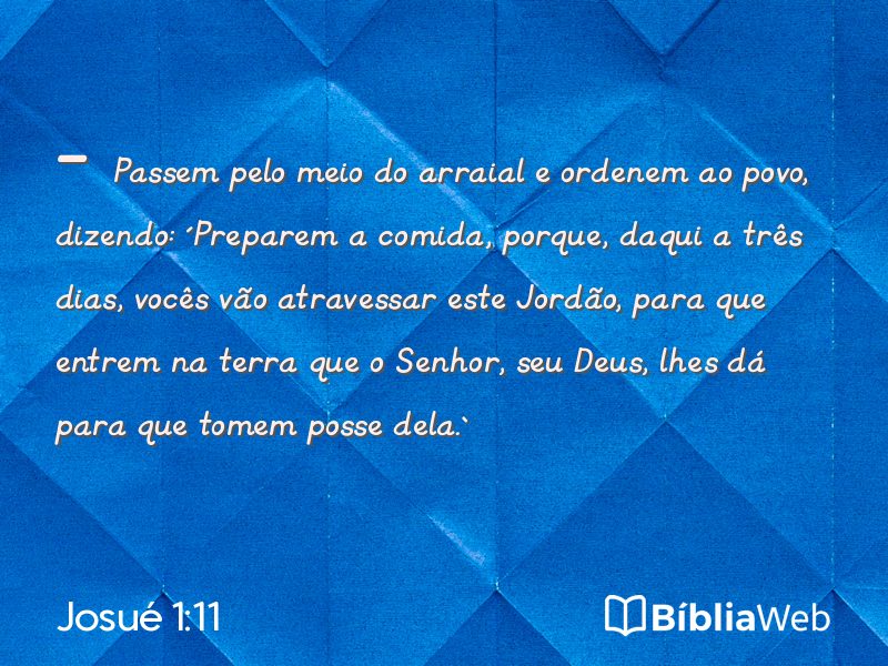 Josué 1:11 em imagem para compartilhar