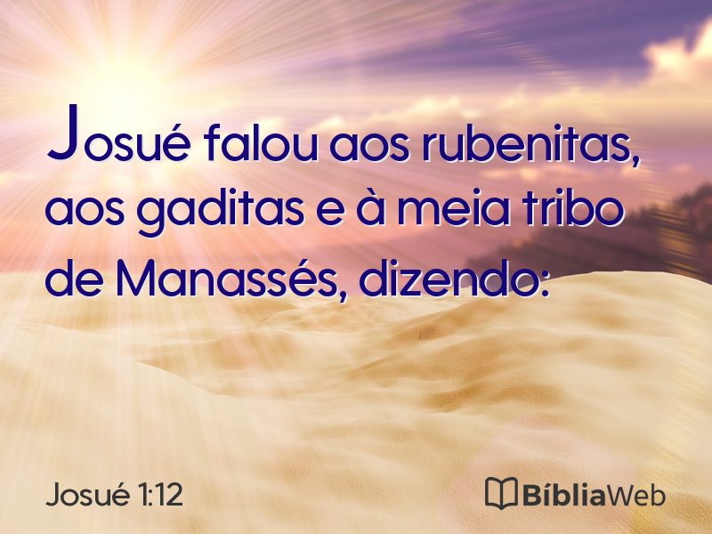 Josué 1:12 em imagem para compartilhar