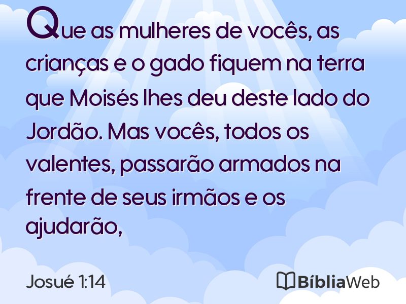 Josué 1:14 em imagem para compartilhar