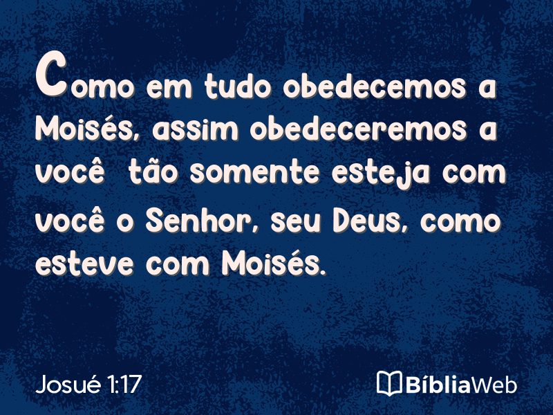 Josué 1:17 em imagem para compartilhar
