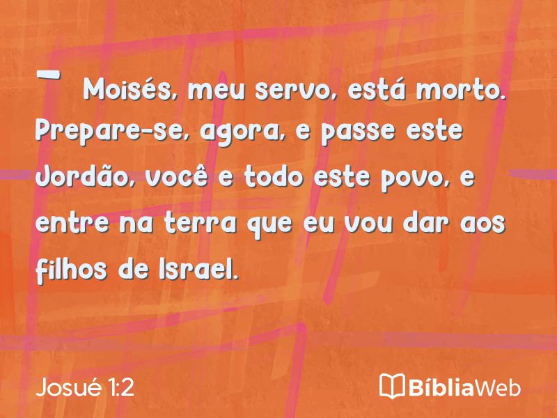 Josué 1:2 em imagem para compartilhar