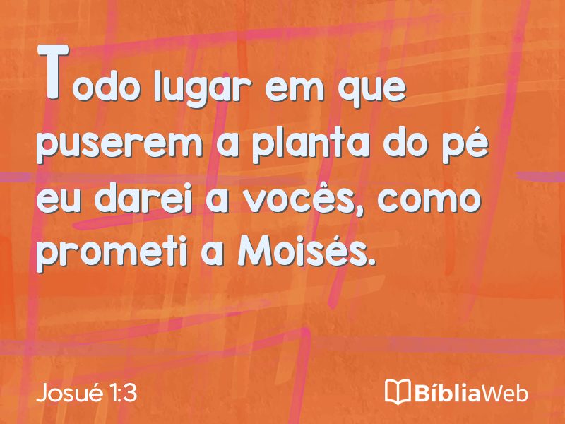 Josué 1:3 em imagem para compartilhar
