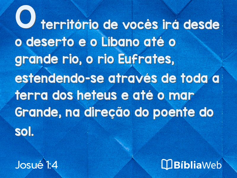 Josué 1:4 em imagem para compartilhar