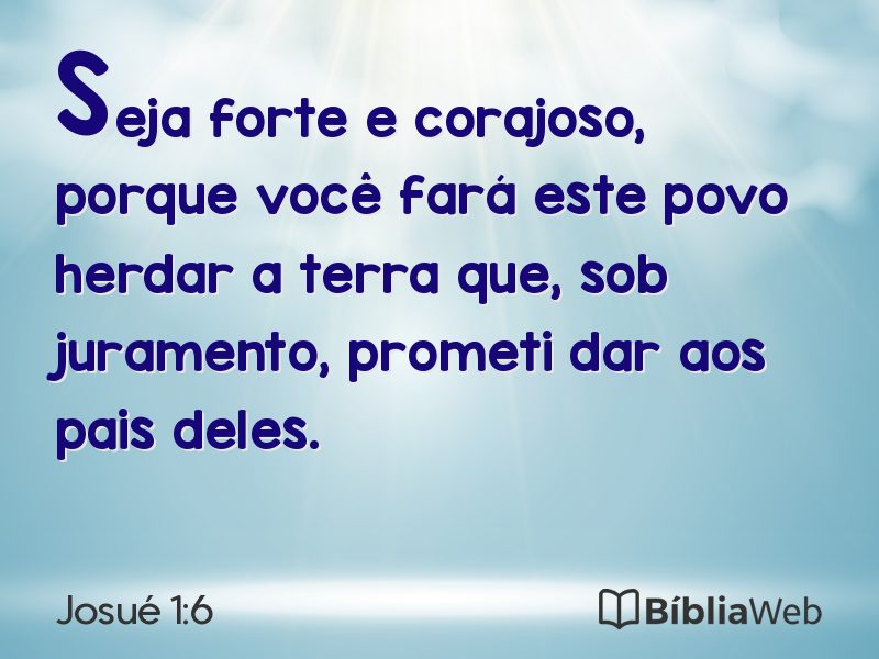 Josué 1:6 em imagem para compartilhar