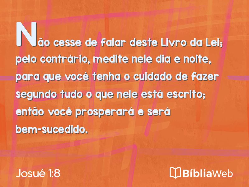 Josué 1:8 em imagem para compartilhar
