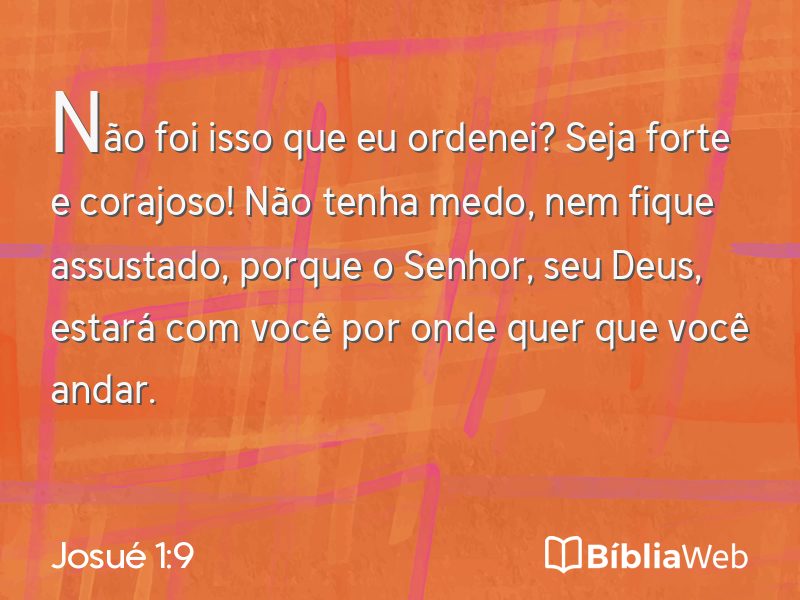 Josué 1:9 em imagem para compartilhar