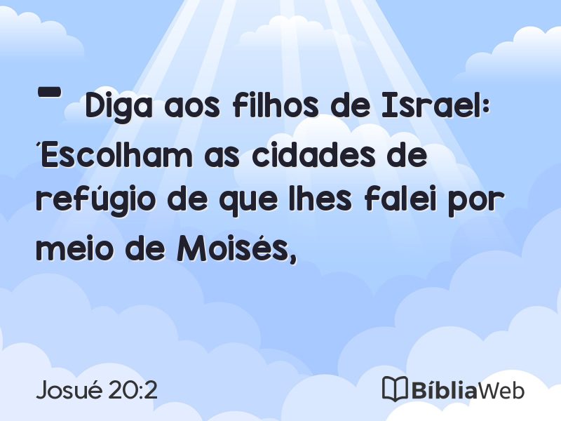 Josué 20:2 em imagem para compartilhar