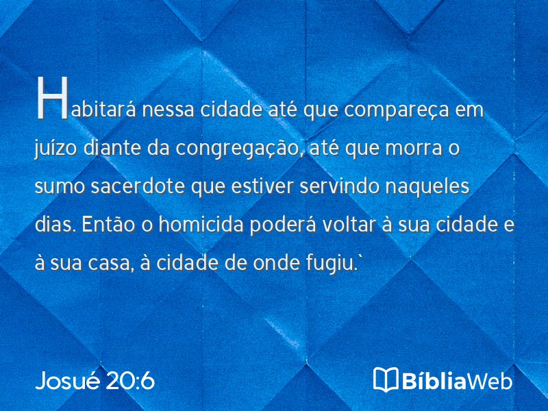 Josué 20:6 em imagem para compartilhar