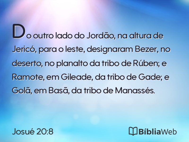 Josué 20:8 em imagem para compartilhar
