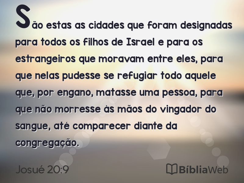 Josué 20:9 em imagem para compartilhar