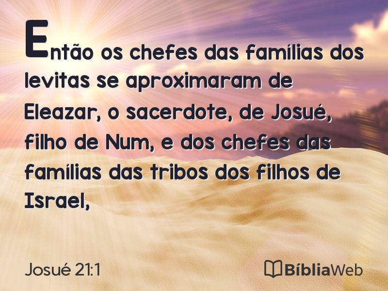 Josué 21:1 em imagem para compartilhar