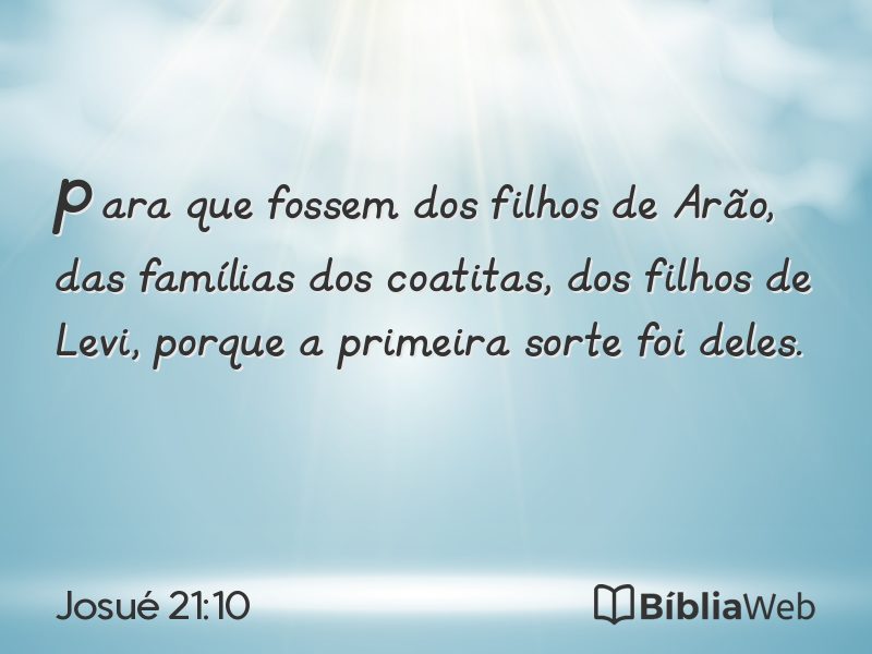 Josué 21:10 em imagem para compartilhar