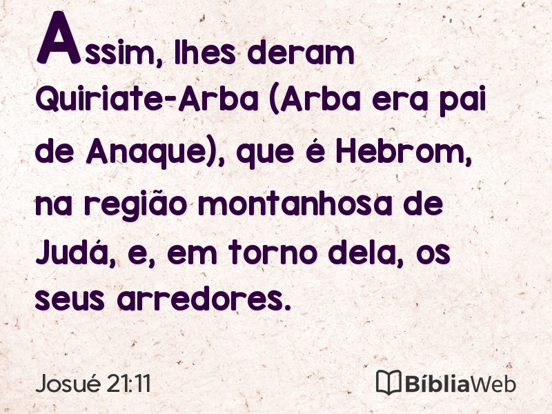 Josué 21:11 em imagem para compartilhar