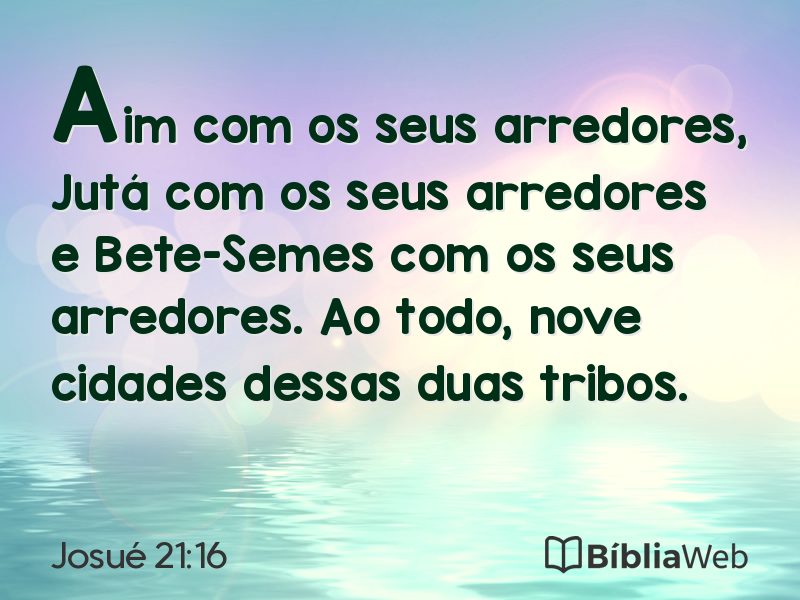 Josué 21:16 em imagem para compartilhar