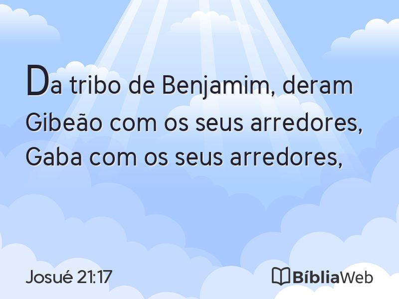 Josué 21:17 em imagem para compartilhar