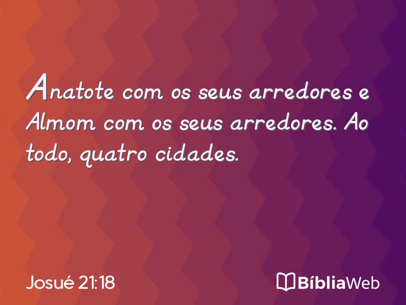 Josué 21:18 em imagem para compartilhar