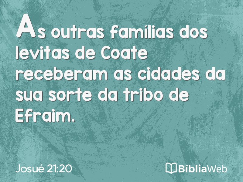 Josué 21:20 em imagem para compartilhar