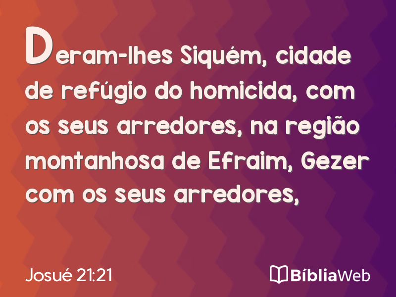 Josué 21:21 em imagem para compartilhar