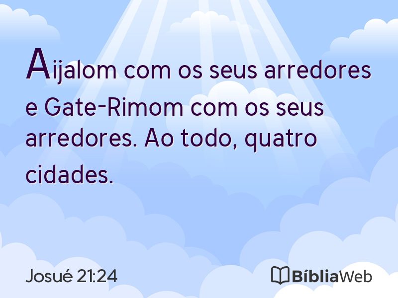 Josué 21:24 em imagem para compartilhar