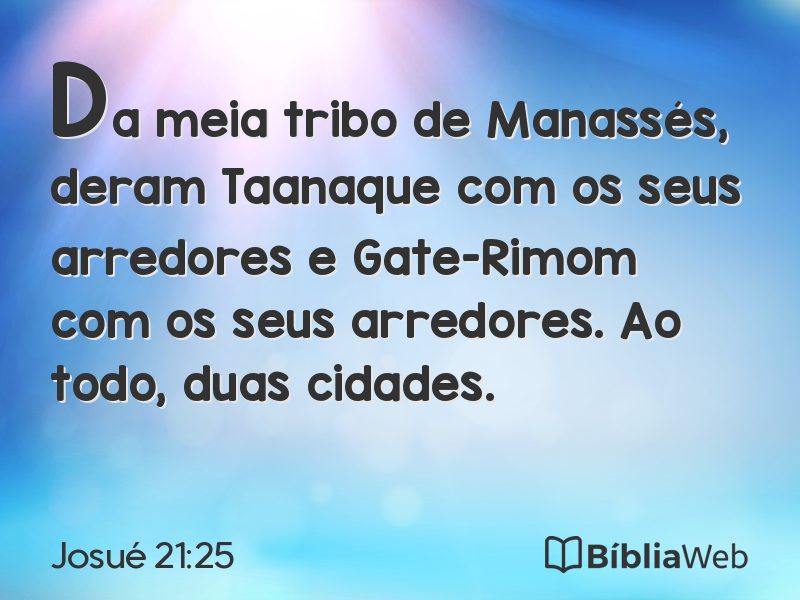 Josué 21:25 em imagem para compartilhar