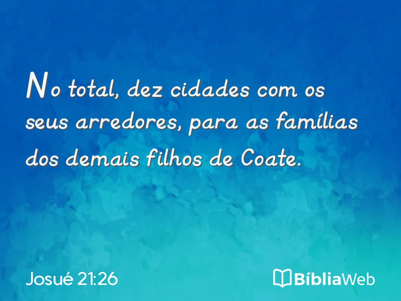 Josué 21:26 em imagem para compartilhar