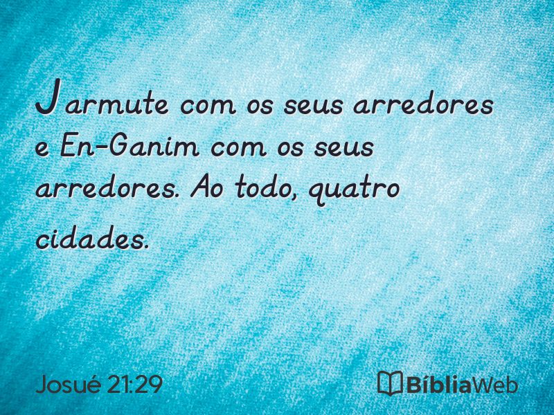 Josué 21:29 em imagem para compartilhar