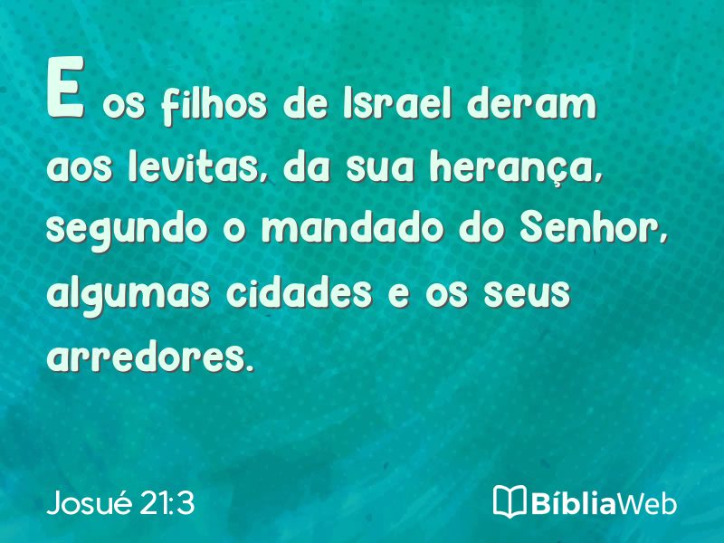 Josué 21:3 em imagem para compartilhar