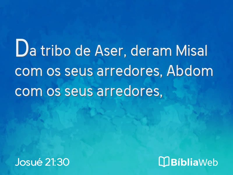 Josué 21:30 em imagem para compartilhar