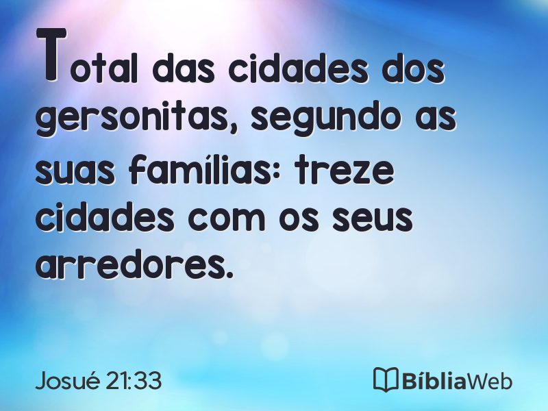 Josué 21:33 em imagem para compartilhar