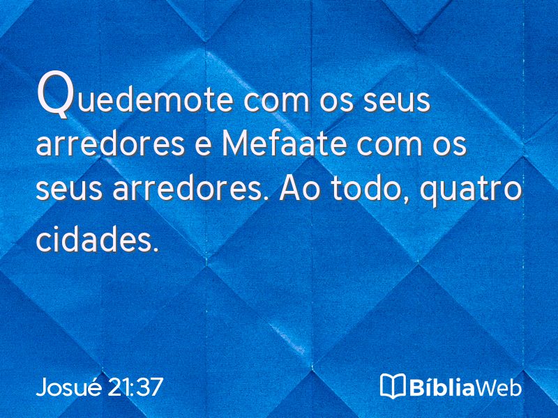 Josué 21:37 em imagem para compartilhar