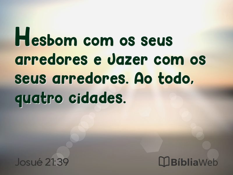 Josué 21:39 em imagem para compartilhar