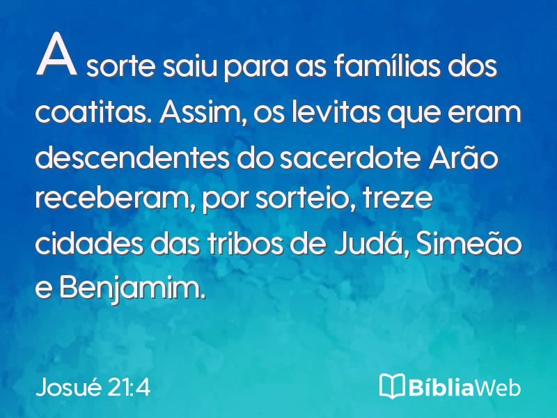 Josué 21:4 em imagem para compartilhar