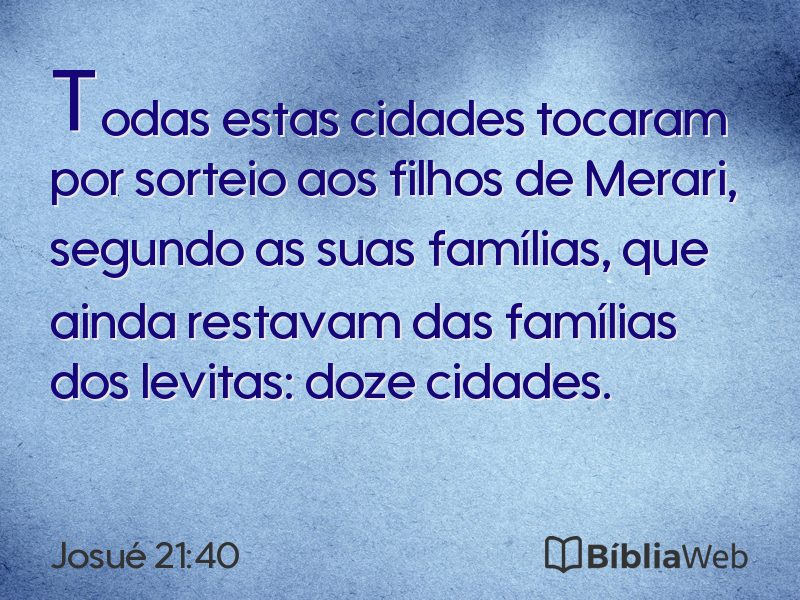 Josué 21:40 em imagem para compartilhar
