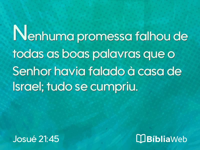Josué 21:45 em imagem para compartilhar