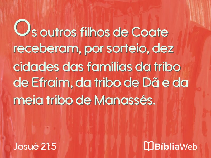 Josué 21:5 em imagem para compartilhar