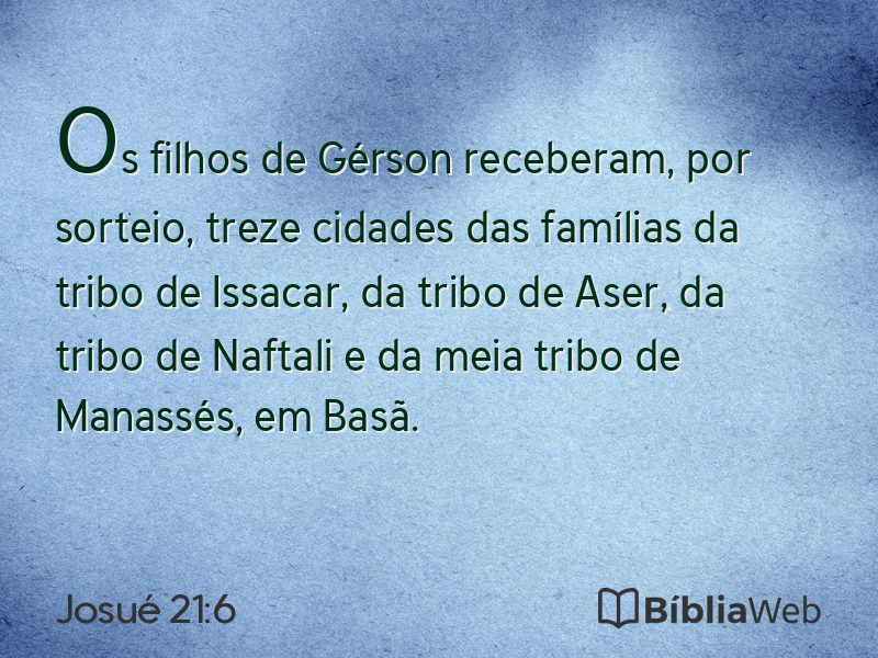Josué 21:6 em imagem para compartilhar