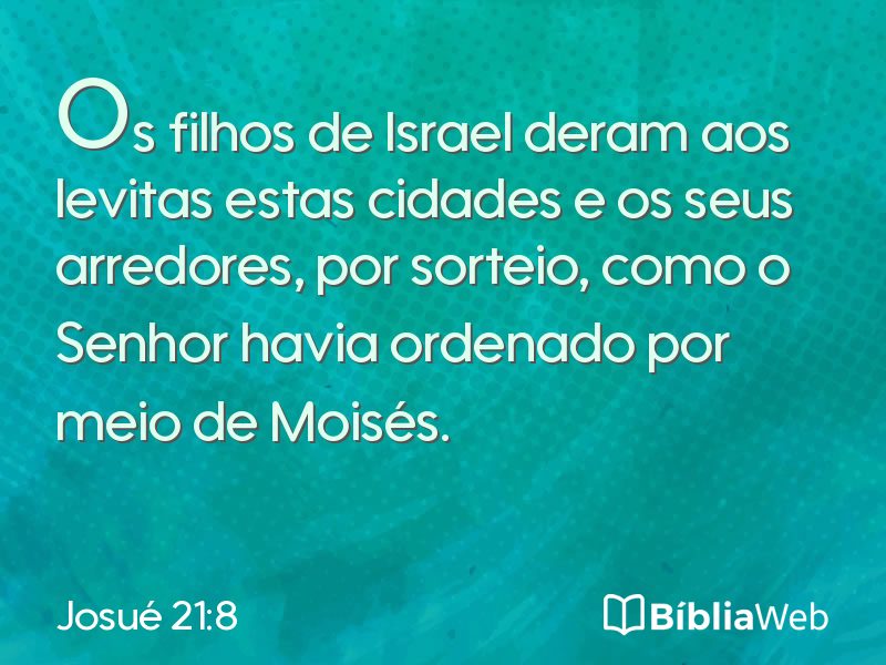 Josué 21:8 em imagem para compartilhar