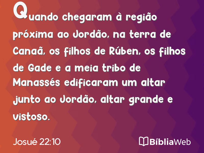 Josué 22:10 em imagem para compartilhar