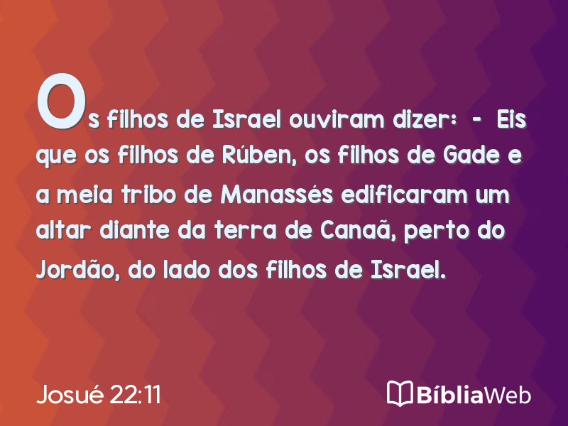 Josué 22:11 em imagem para compartilhar