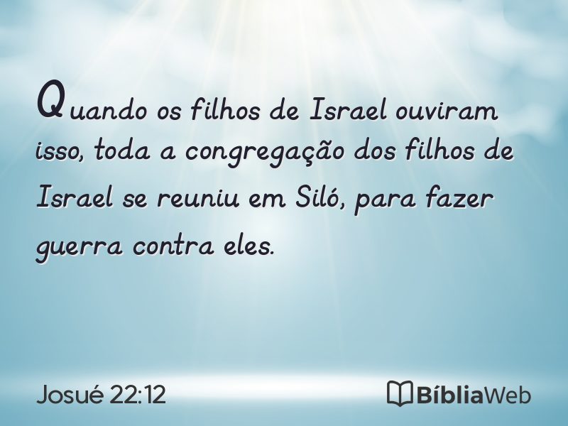 Josué 22:12 em imagem para compartilhar