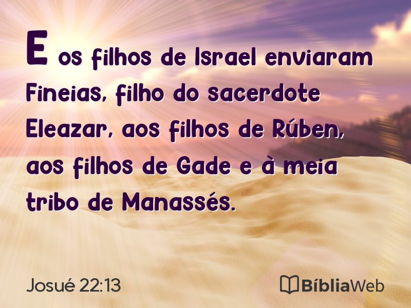 Josué 22:13 em imagem para compartilhar