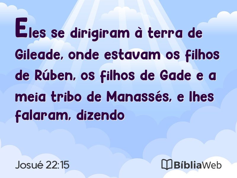 Josué 22:15 em imagem para compartilhar