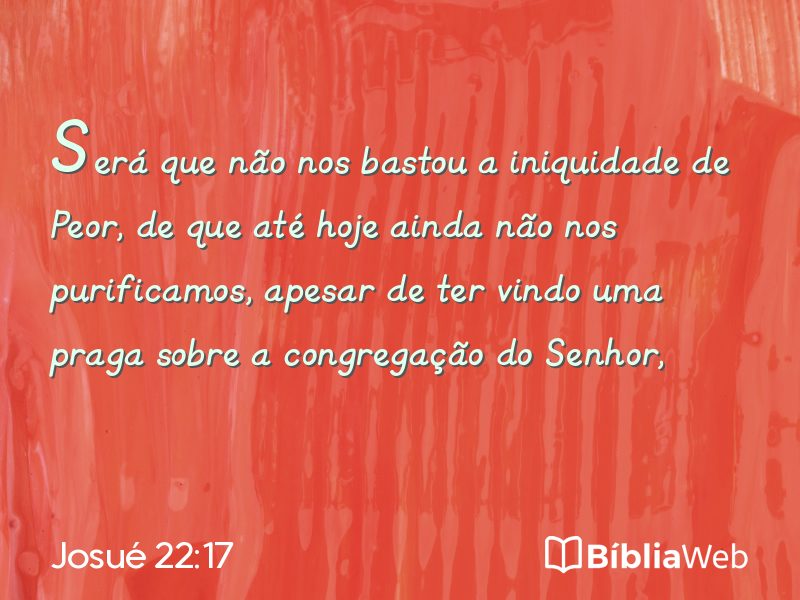 Josué 22:17 em imagem para compartilhar