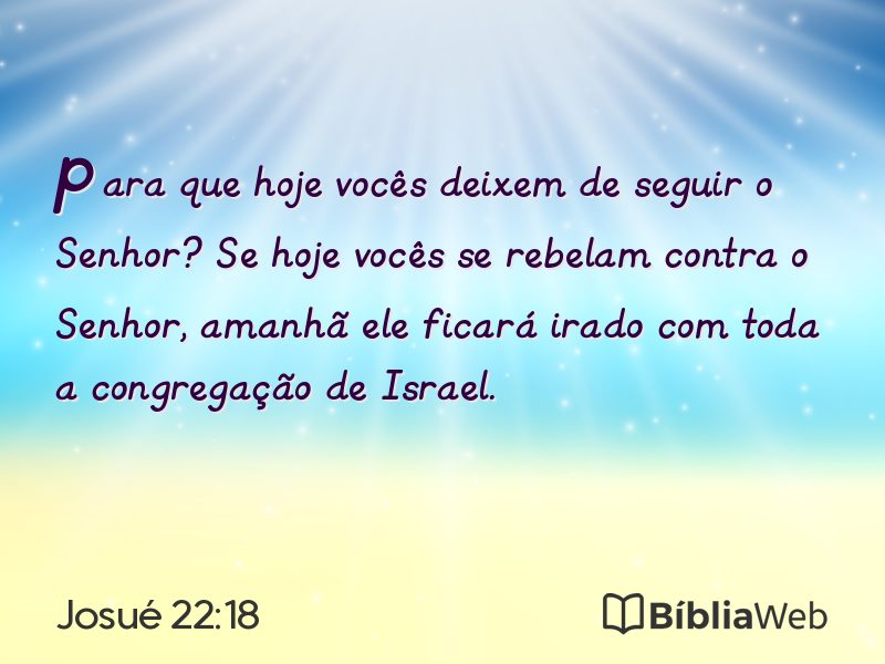 Josué 22:18 em imagem para compartilhar